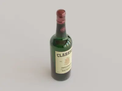 Whiskey Bottle Low-poly 3D model