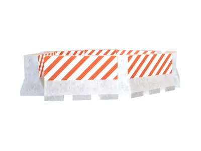 Road Barriers v4 009 Low-poly 3D model