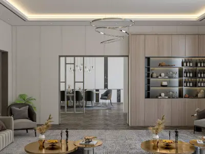 living  room design  3D model