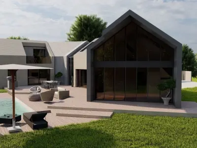 Casa Scene-villa-modern house 3D model 90