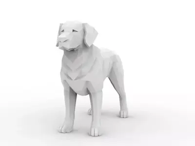 Low-Poly Dog 3D Printable 3D print model