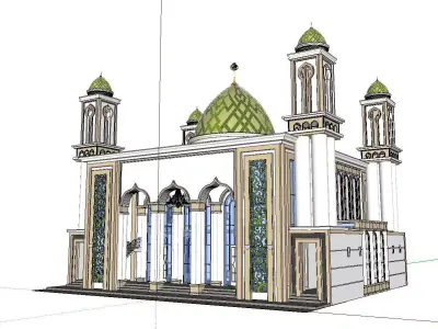 Architecture-Religion-God-Culture-Temple-0294 mosque 3D model