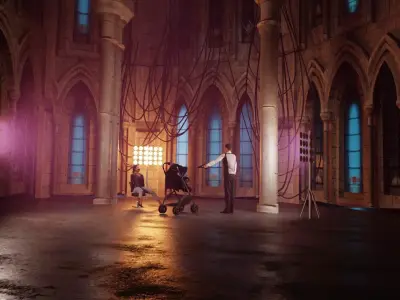 Blender epic scene Low-poly 3D model