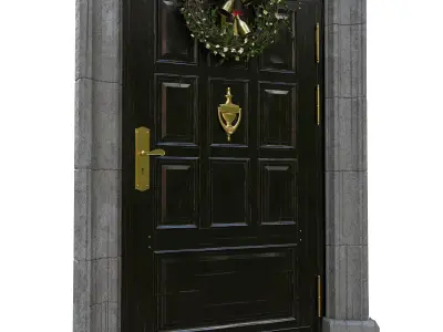 Entrance classic door 10 3D model