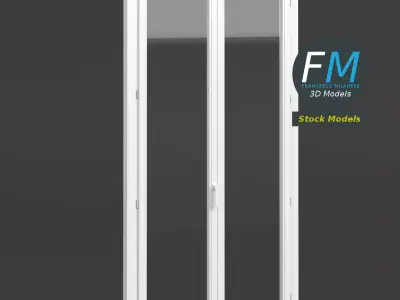 Double French window 3D model