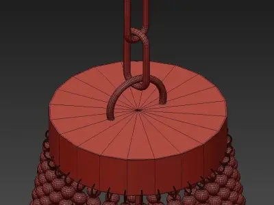 6 Light Chandelier 3D model