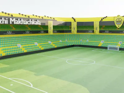 Anzhi Makhachkala Football Stadium Low-poly 3D model