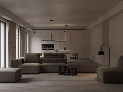 COZY APARTMENT - Interior scene - 3d model 3D model
