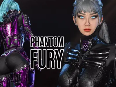 PHANTOM FURY LOW-POLY Game Ready 3D model Low-poly 3D model