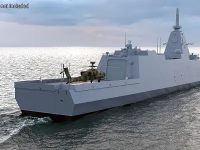  Japanese Mogami Class Frigate FFM-2 with Helicopter 