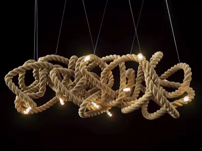 Rope Chandelier 3D model