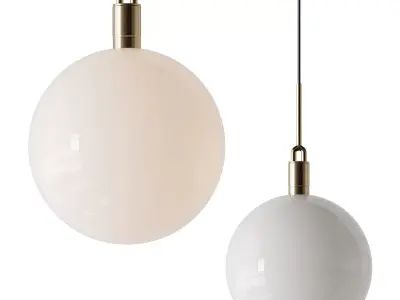 Forked Globe Pendant light 3D model