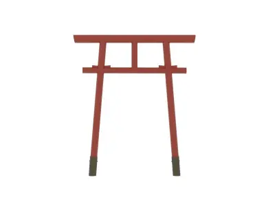 Tenku-no-torii Japanese Torii Gate 3D Model - Low Poly Low-poly 3D model