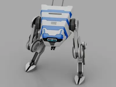 Dino robot  rigged character 3D model