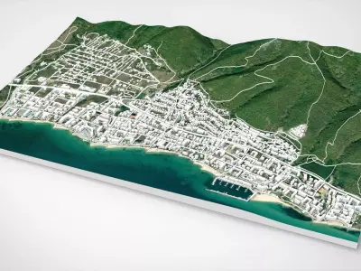 Cityscape Sveti Vlas Bulgaria 3D model