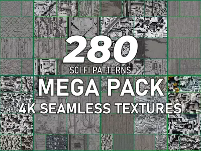 280 Seamless Sci-fi Patterns - Collection Vol 3 Texture