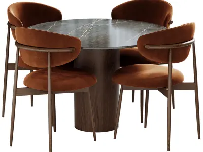 Dining set 03 3D model purchase
