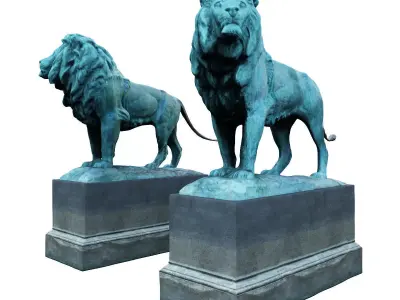 Lion Sculpture 3D model