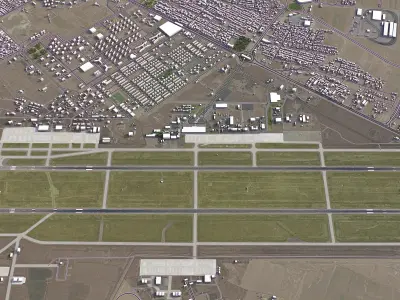 Shiraz Airport Low-poly 3D model