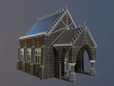 Victorian Chapel Low-poly 3D model