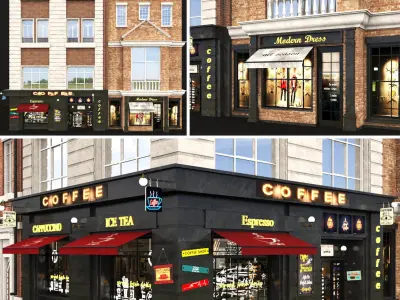 faced for background vol A3 3D model