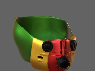 Gas mask helmet 3d model scifi Low-poly  Low-poly 3D model 215