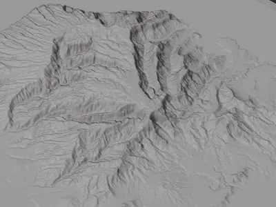 Kauai island terrain 3d model 3D model