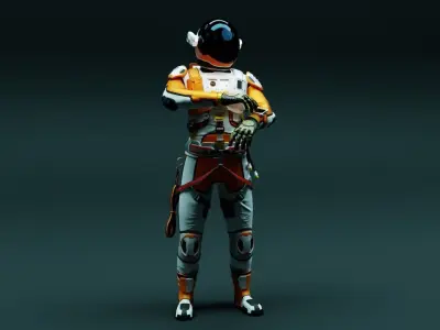 Sci-fi astronaut  3D model