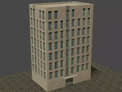 building 5 tall Low-poly 3D model