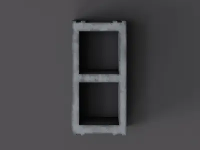 Concrete Block Free low-poly 3D model