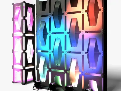 Stage Decor 35 Modular Wall Column 3D model