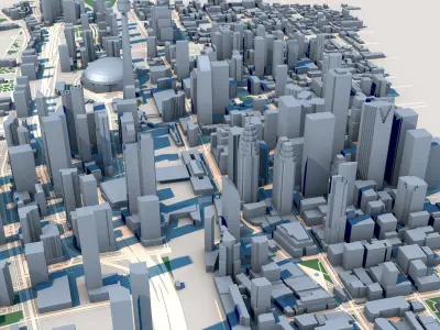 CN Tower First Canadian Place Toronto Canada 3D model