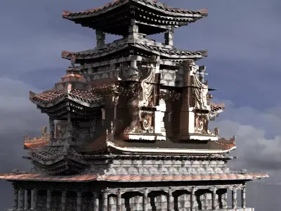 Dragon Lord Temple 7 3D model