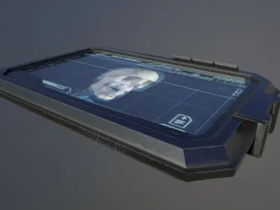 3D Sci Fi Tablet Low-poly 3D model