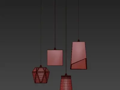 Concrete Pendant Light 3D model purchase