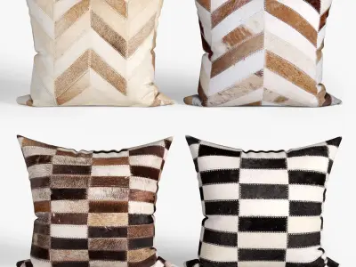 25 Decorative set pillow Low-poly 3D model