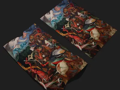 Fall of the Rebel Angels Version Two Bruegel the Elder  Low-poly 3D model