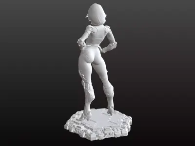 Futuristic Girl Model STL 3D print model
