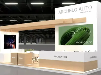 3d booth stand exhibition 3D model