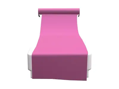 Modern Beach Chaise Lounge Low-poly 3D model