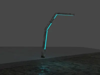 Street Lamp Futuristic 3D model