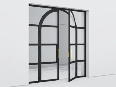 Aluminium door 338 3D model