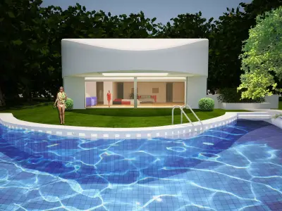Balint-house house with swimming pool 3D model