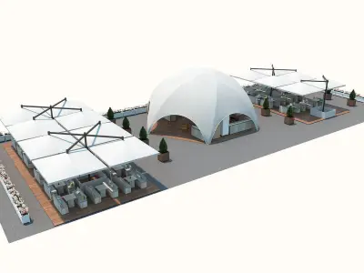 Summer cafe 3D model