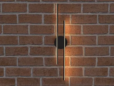 Modern Two Strip Sconce by OasisMimarlik Low-poly 3D model