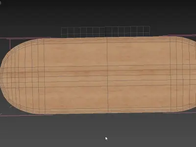 Breakfast table in light oak 3D model