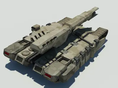 Sci fi Tank Low-poly 3D model