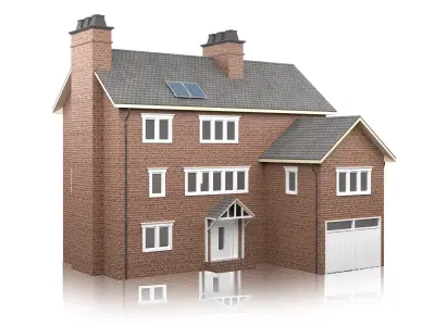 British House Design 01 Low-poly 3D model