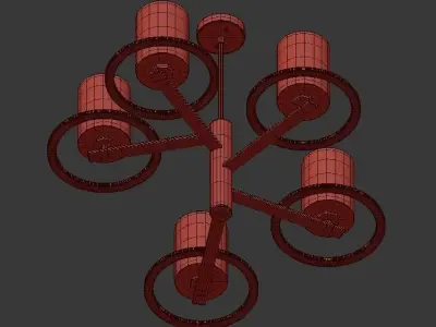 Polished chandelier 3D model