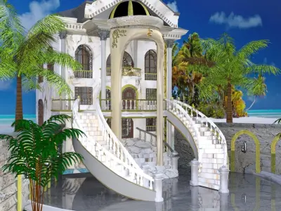 marble villa 3D model